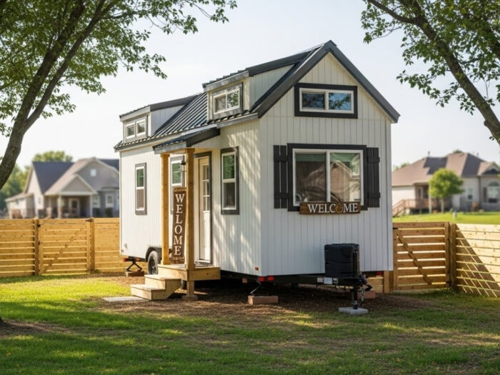 Legal tiny house parking spot in a residential zone.