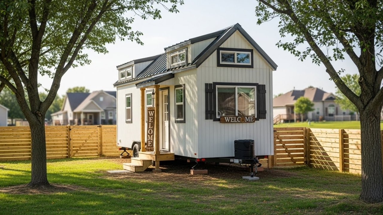 Legal tiny house parking spot in a residential zone.